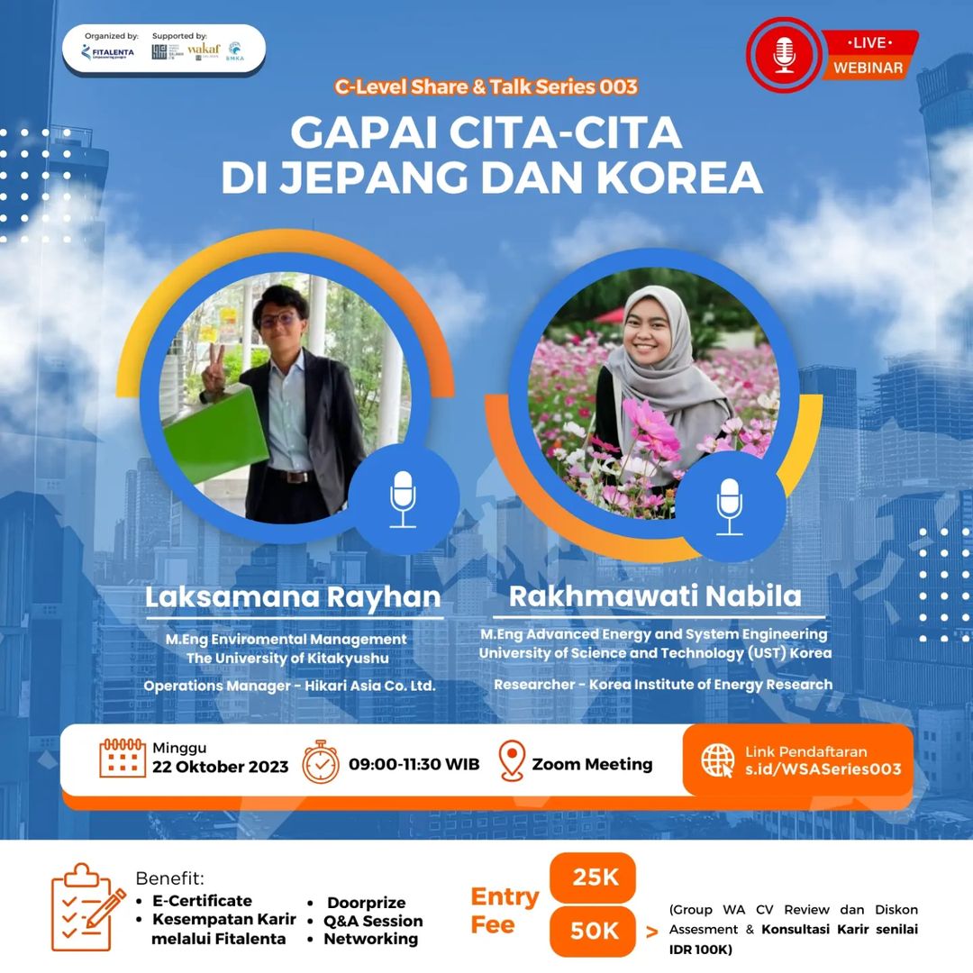 Work and Study Abroad Series 003: Gapai Cita Cita di Jepang dan Korea